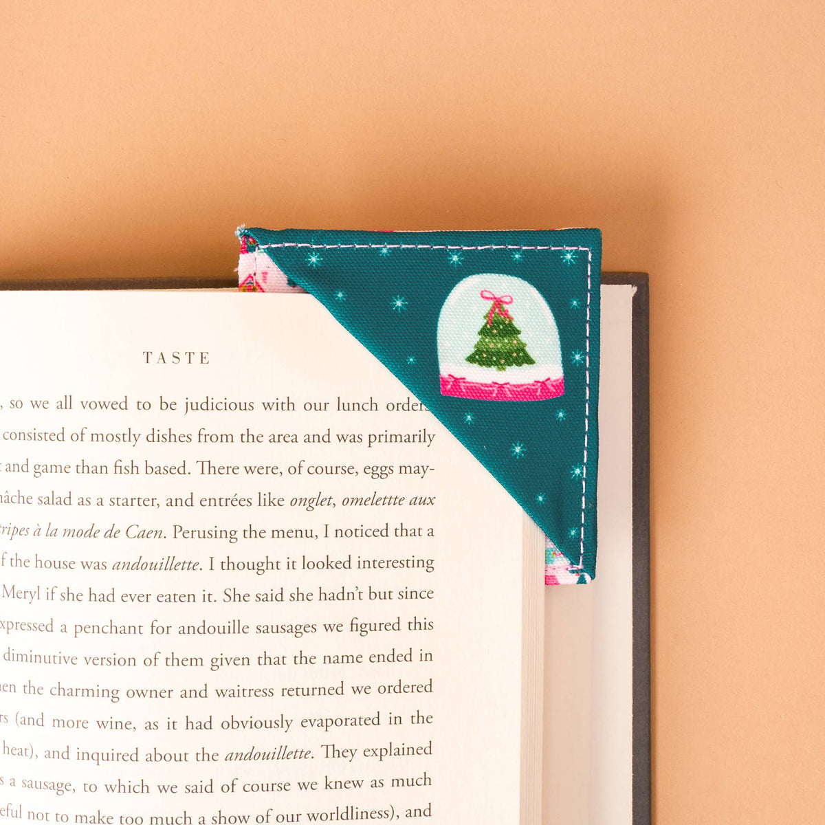 Corner Keeper Fabric Bookmark-Sugarplum Lane