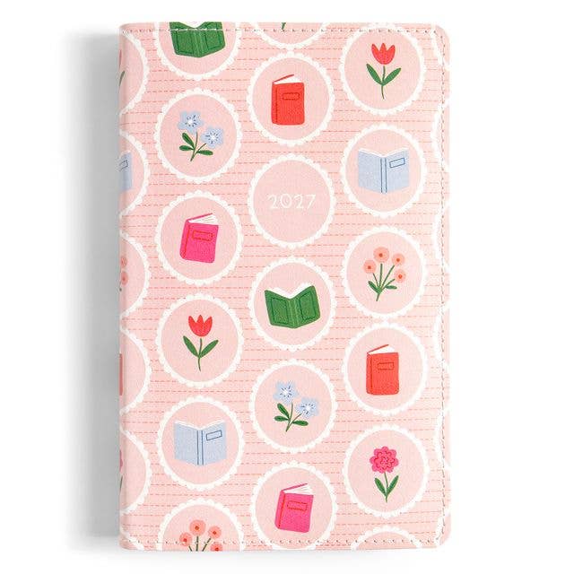 Book Lover Floral Petite Planner : 2027 Calendar Year