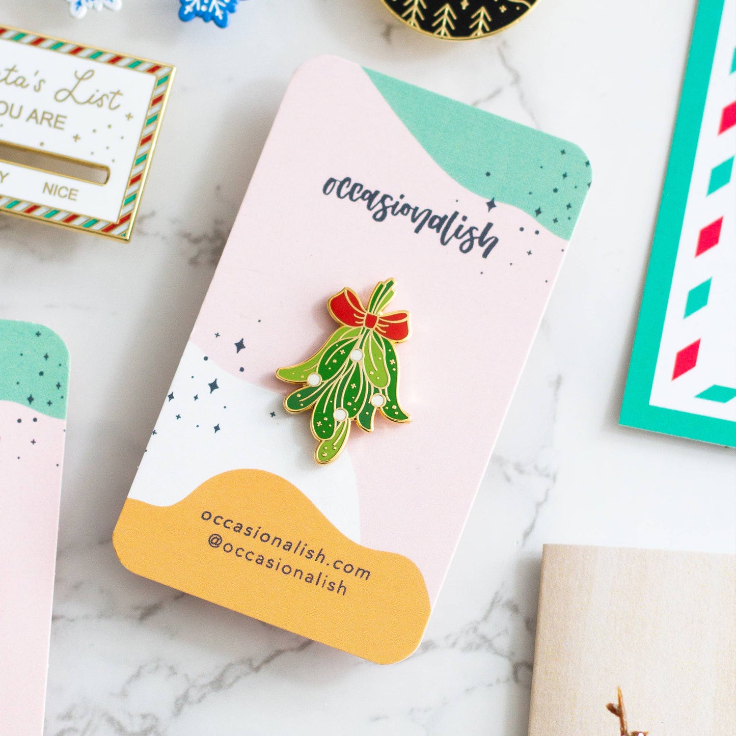 Mistletoe Enamel Pin