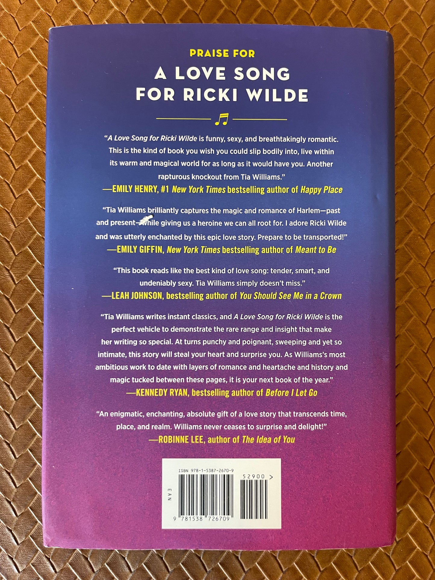 A Love Song for Ricki Wilde by Tia Williams (Hardcover)