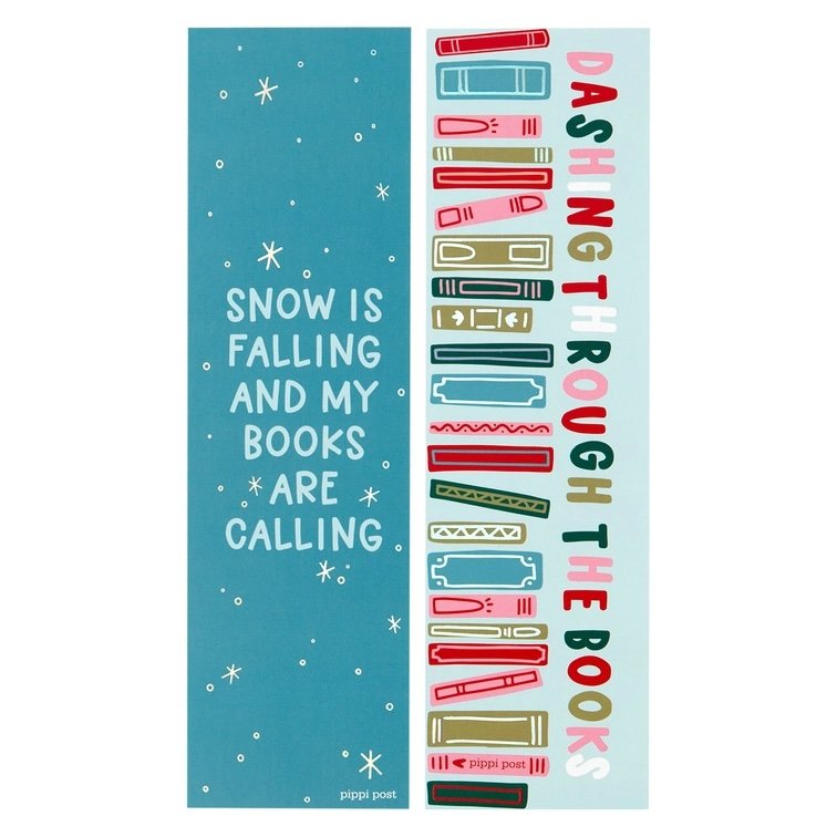 Dashing Through the Books Bookmark Set