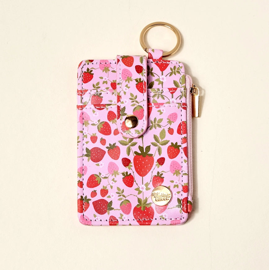 Keychain Wallet-Strawberry Fields