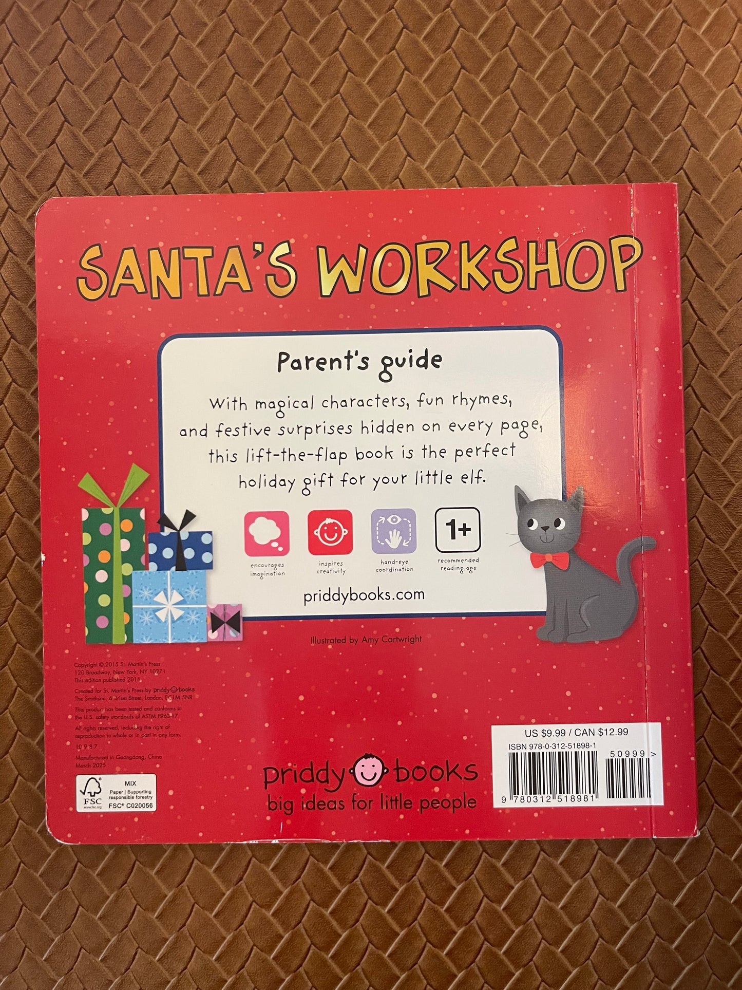 Lift-the-Flap: Santa's Workshop by Roger Priddy (Board Book - New)