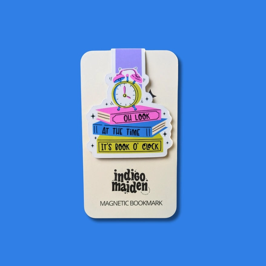 Oh Look At the Time It's Book O'clock Magnetic Bookmark