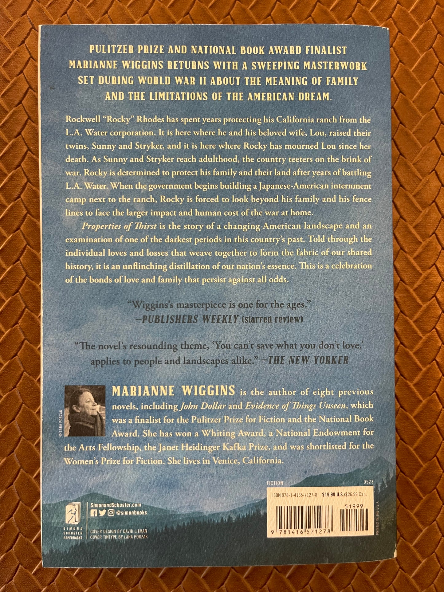 Properties of Thirst by Marianne Wiggins (Paperback)