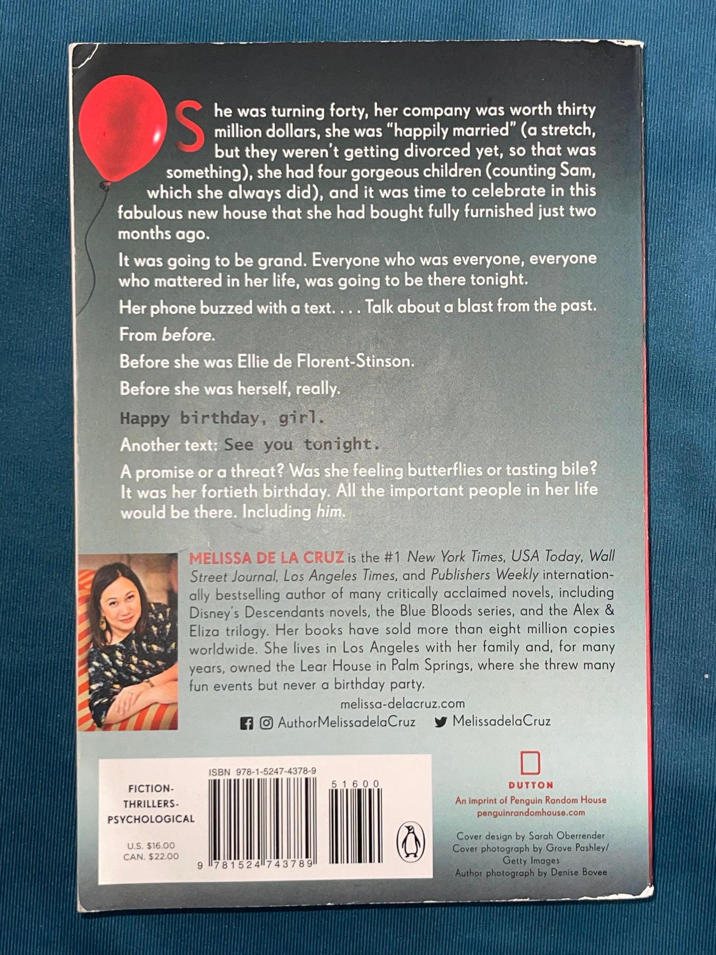 The Birthday Girl: A Novel by Melissa de la Cruz (Paperback)