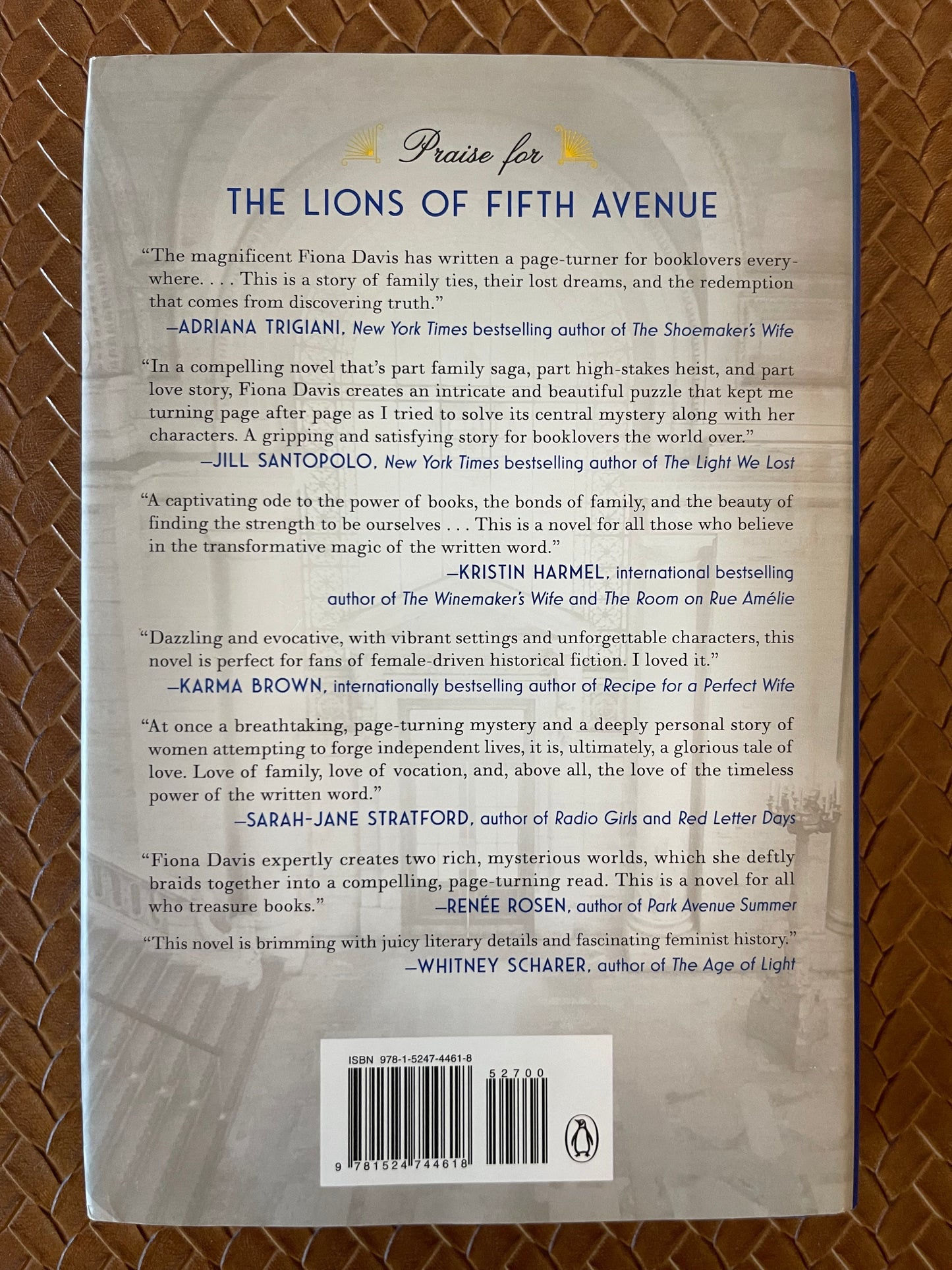 The Lions of Fifth Avenue by Fiona Davis (Hardcover)