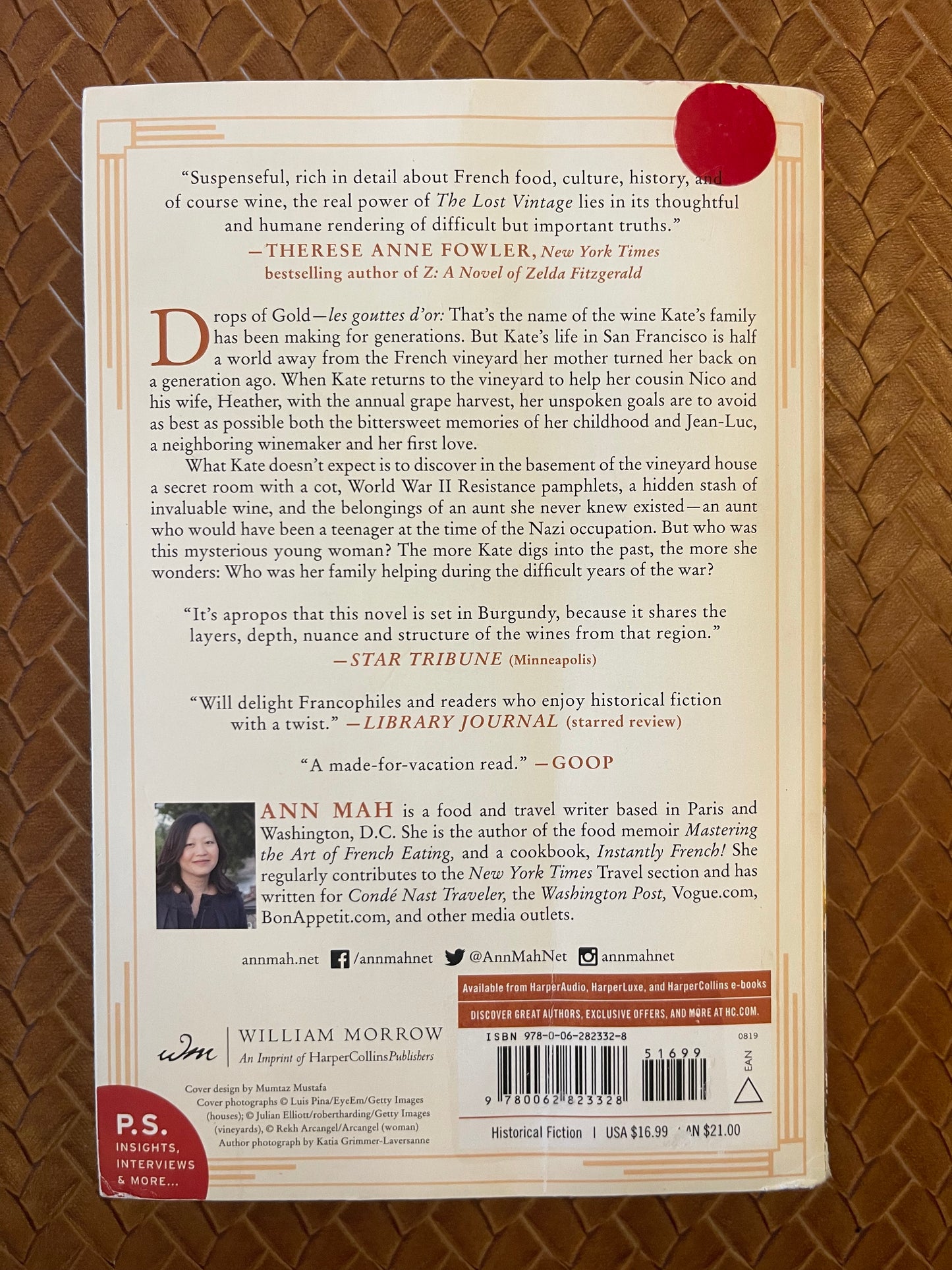 The Lost Vintage: A Novel by Ann Mah (Paperback)