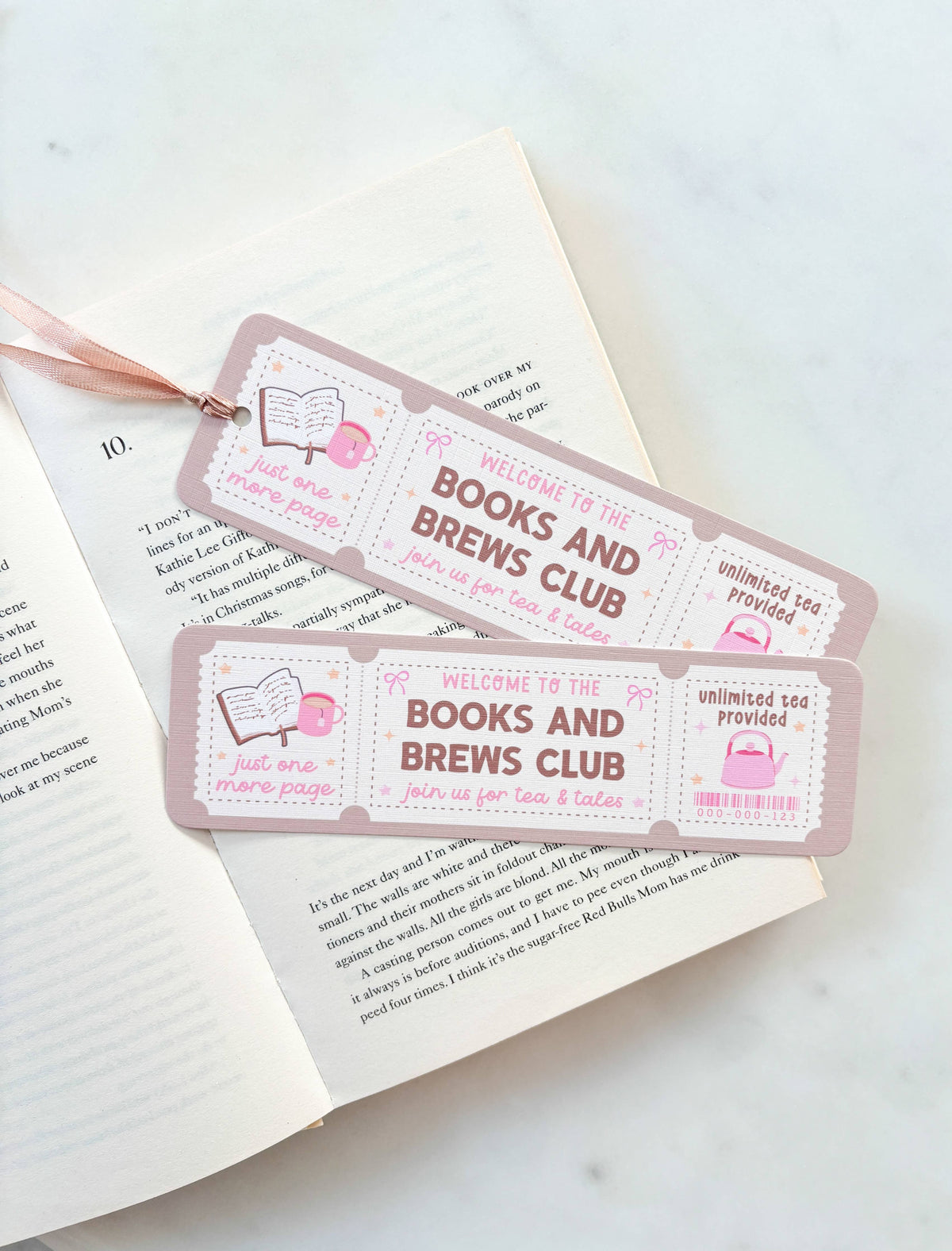 Books And Brews Book Club Bookmark