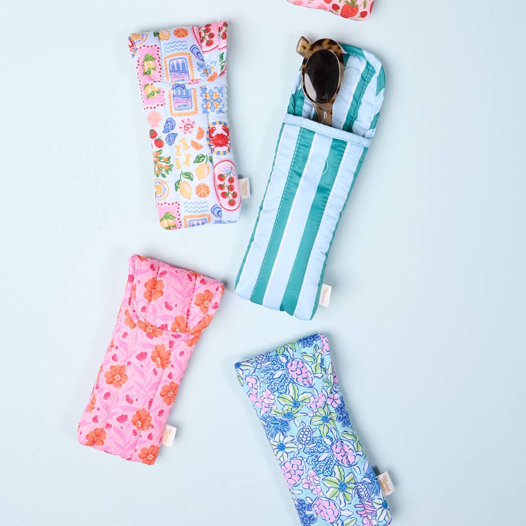 Puffy Sunglasses Case-Strawberry Fields
