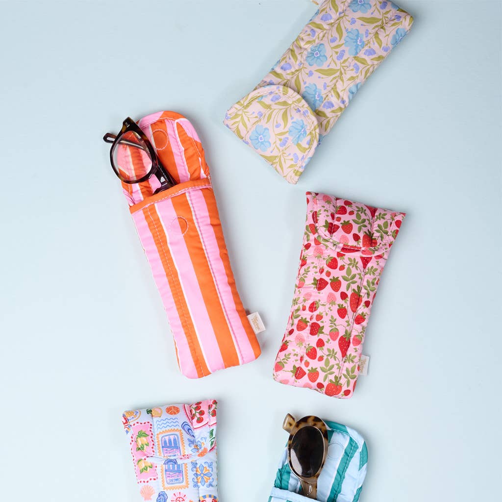 Puffy Sunglasses Case-Strawberry Fields