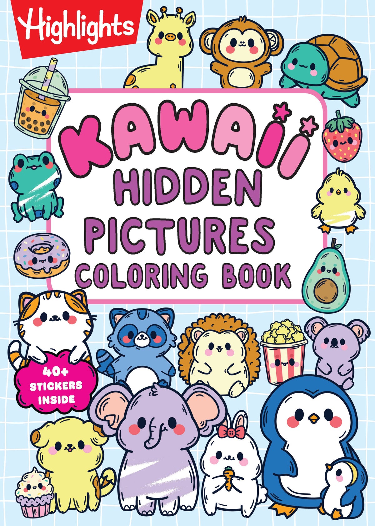 Kawaii Hidden Pictures Coloring Book