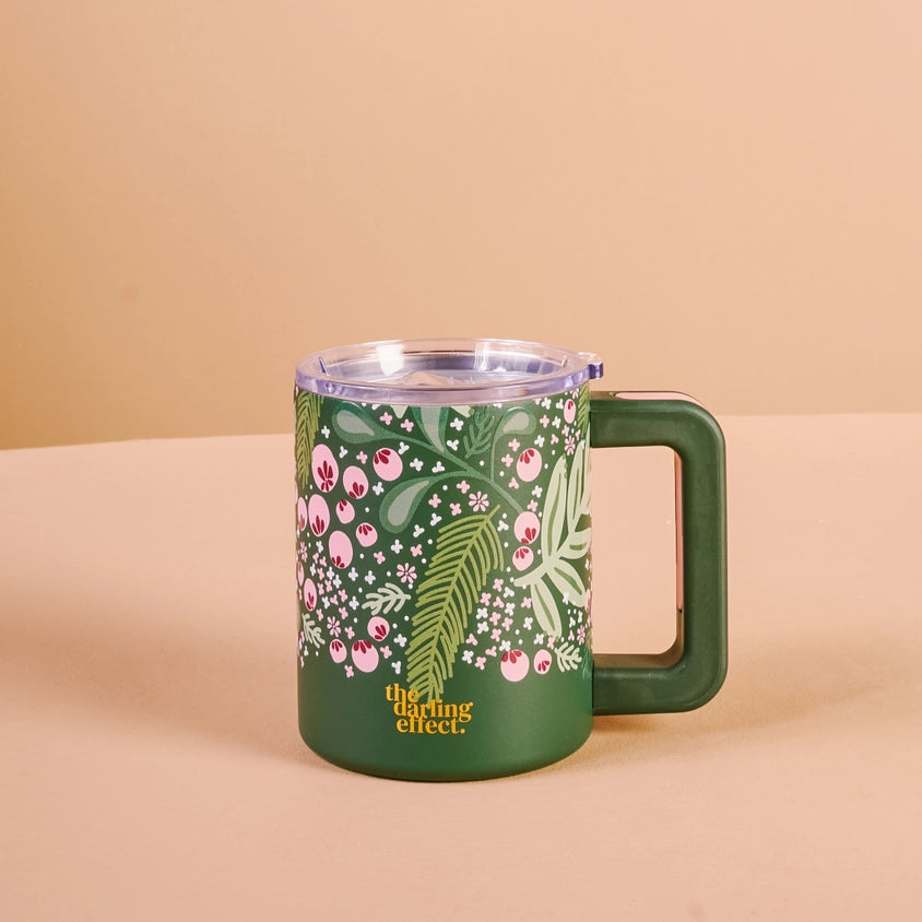 14 oz Insulated Mug-Jolly Sprig