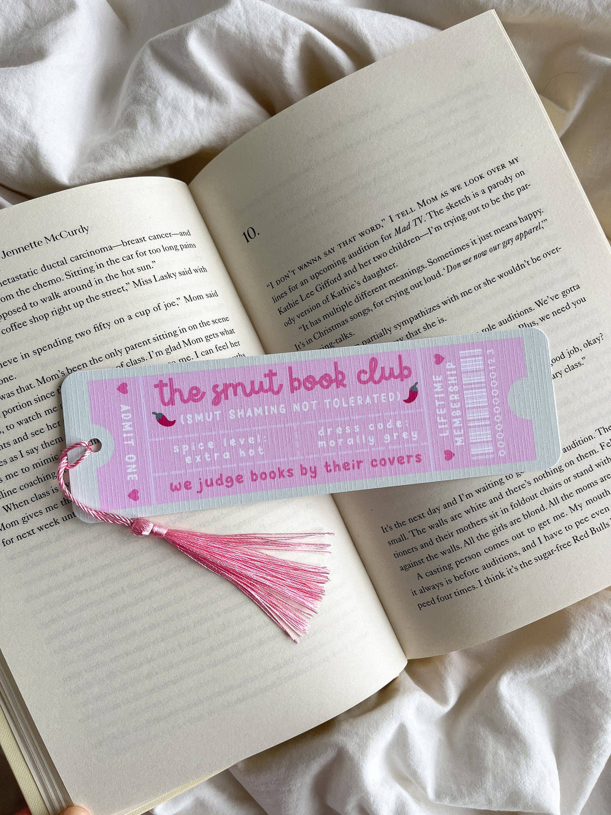 The Smut Book Club Bookmark Ticket With Tassel
