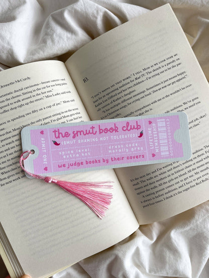 The Smut Book Club Bookmark Ticket With Tassel