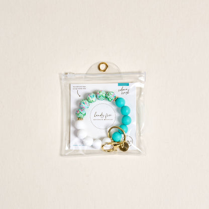 Hands–Free Keychain Wristlet–Cabana Crush