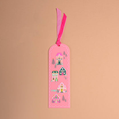 Acrylic Bookmark-Pink Pine Village