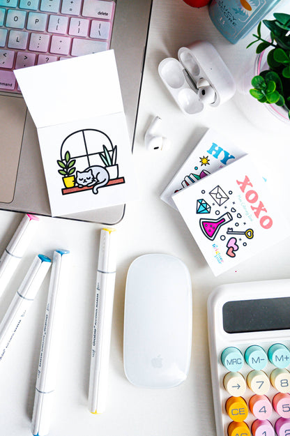 Cats & Crafts Mini-Coloring Book