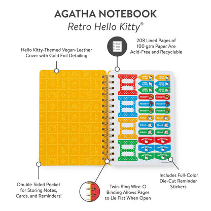 Retro Hello Kitty Agatha Notebook