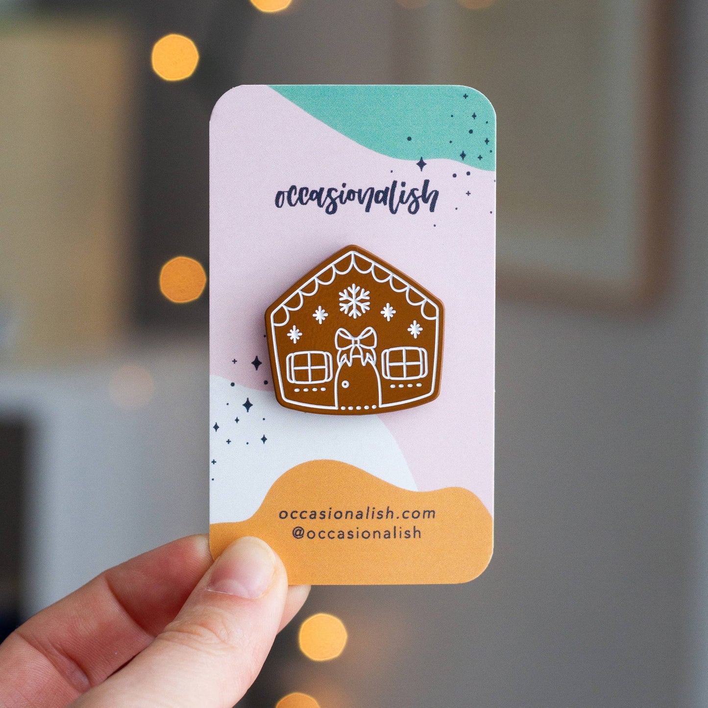 Gingerbread House Enamel Pin