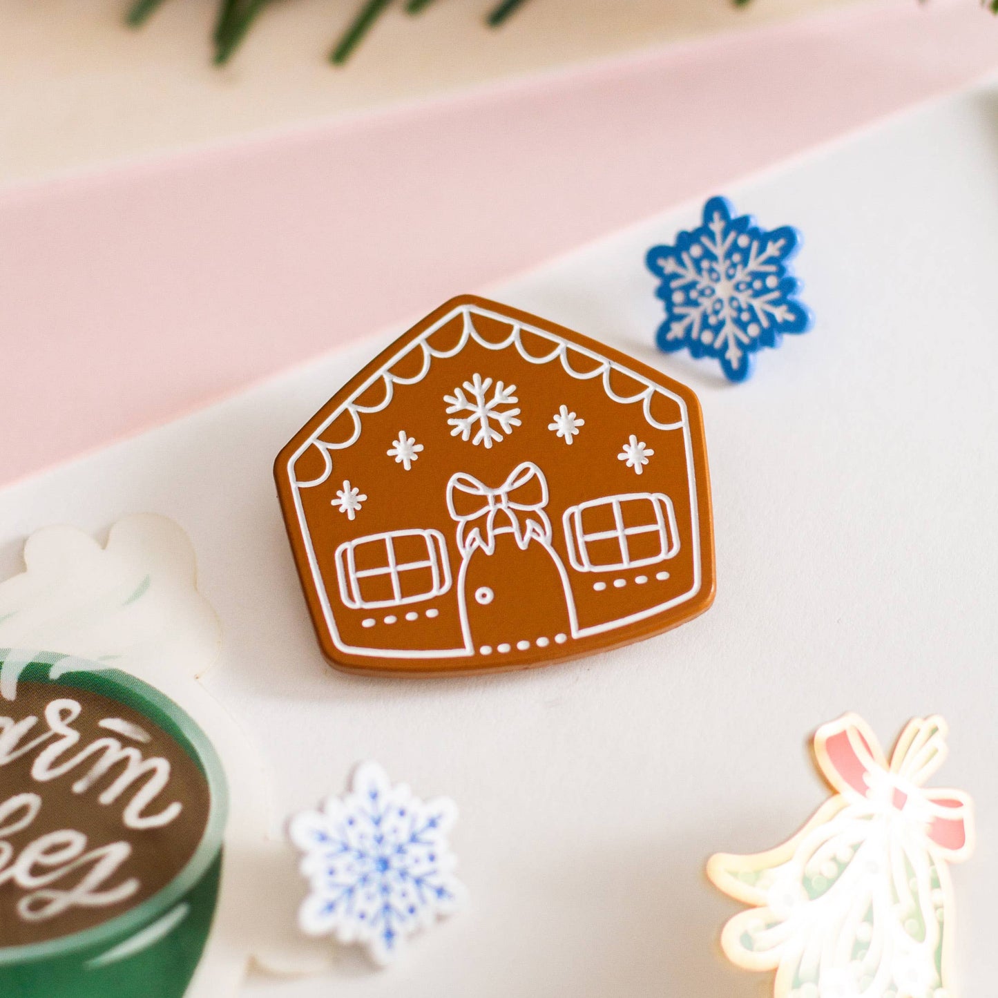 Gingerbread House Enamel Pin