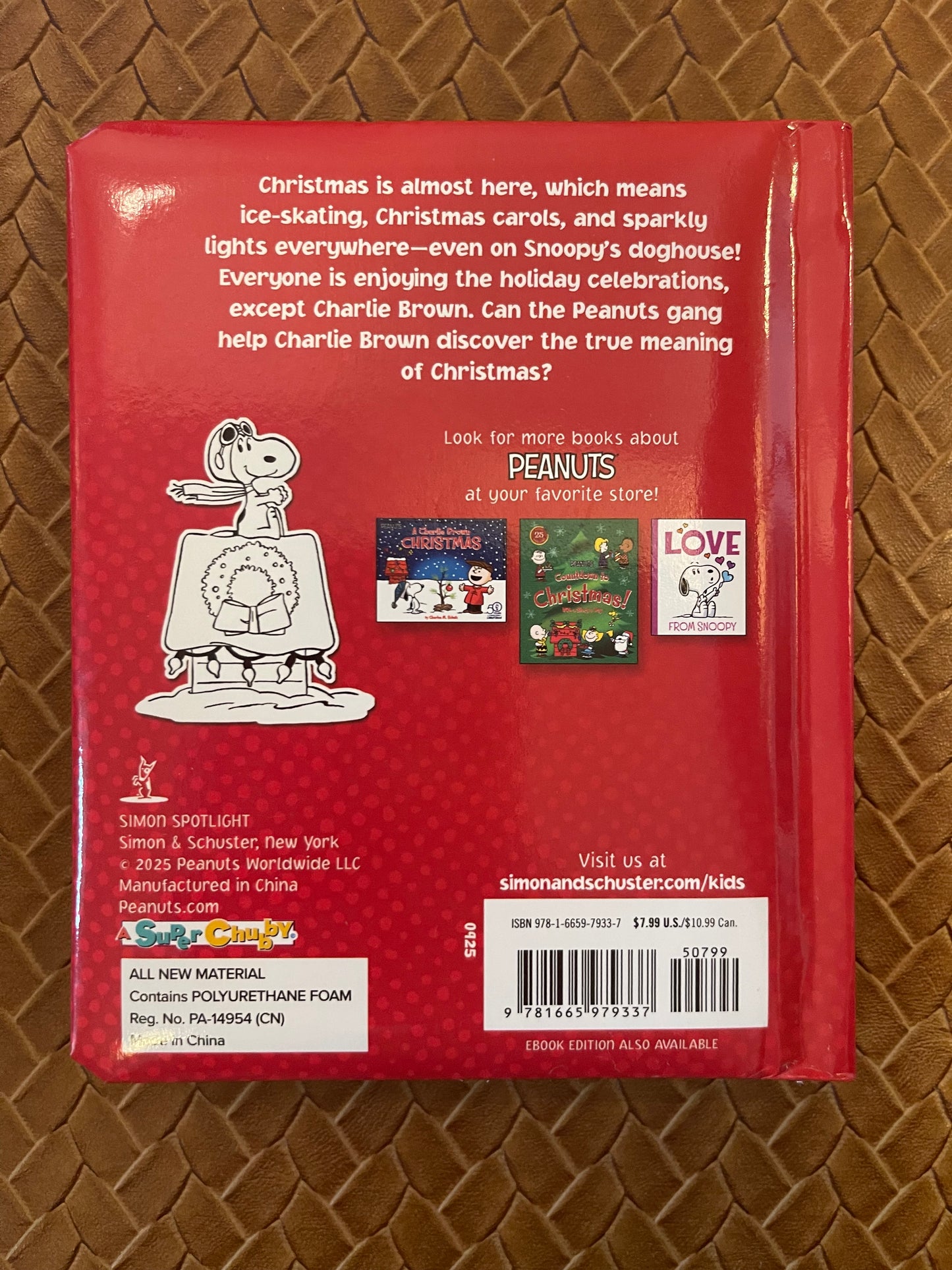 Peanuts: A Charlie Brown Christmas by Charles M. Schulz (Board Book - New)