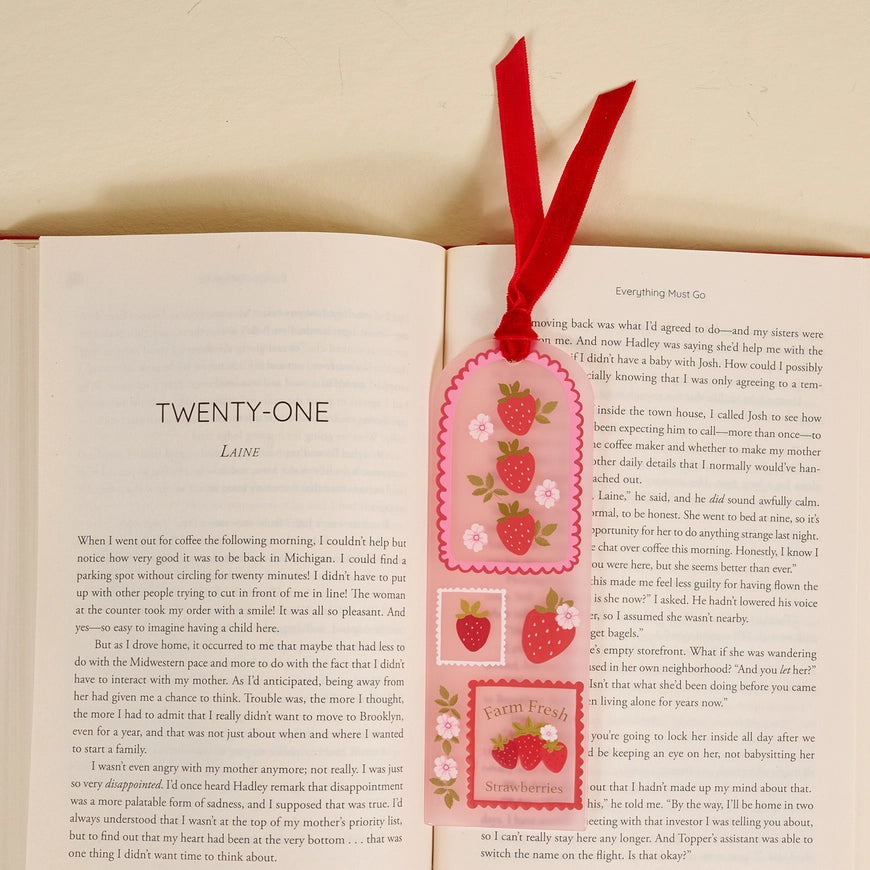 Acrylic Bookmark-Farm Fresh Strawberries