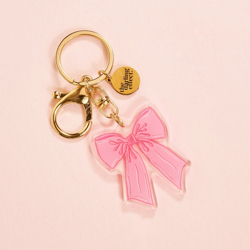 Acrylic Keychain–Bow Pink