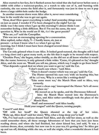 Alice in Wonderland Book Scarf