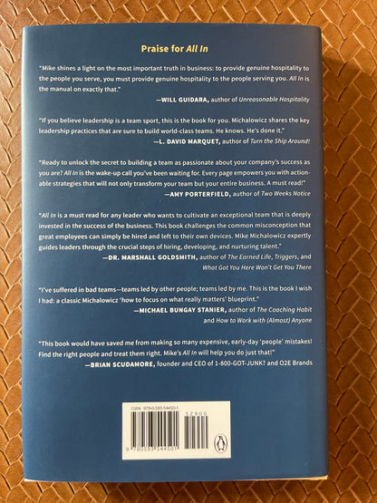 All In: How Great Leaders Build Unstoppable Teams by Mike Michalowicz (Hardcover)