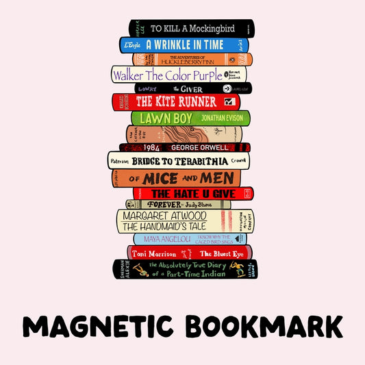 Banned Book Stack Magnetic Bookmark