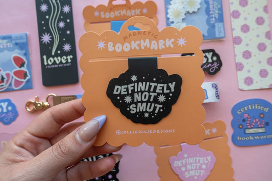 Black Definitely Not Smut Magnetic Bookmark