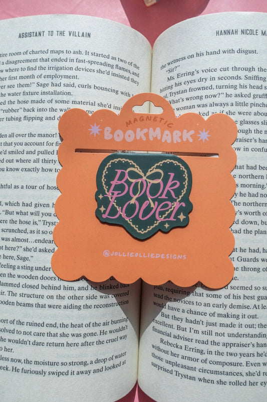 Book Lover Magnetic Bookmark - Green