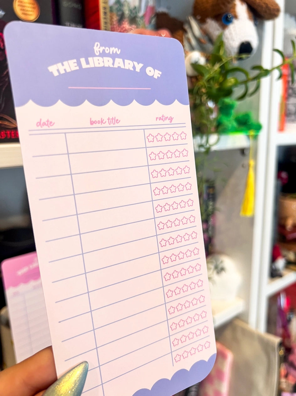 Book Rating Paper Bookmark - Periwinkle