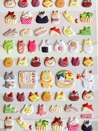 Cat Food Puffy Stickers