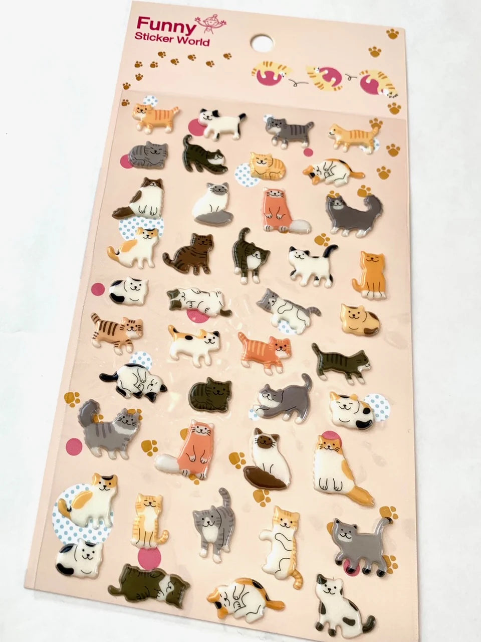 Cats Korean Puffy Stickers