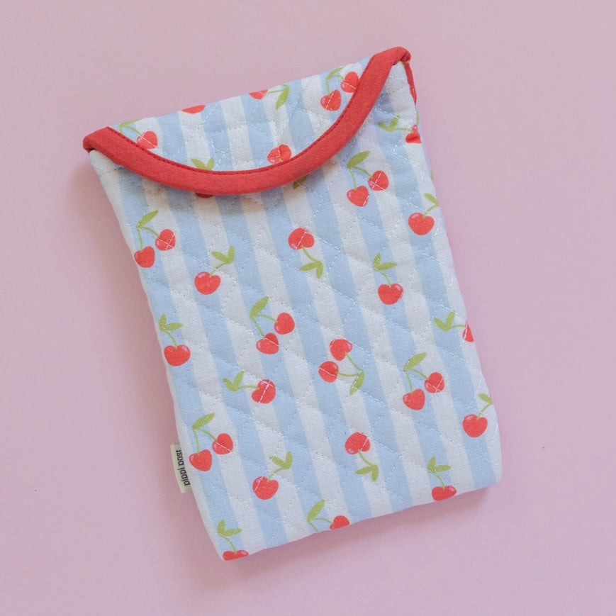 Cherry Striped Quilted E-Reader Case