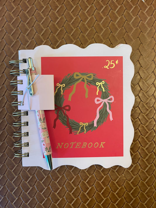 Bow Wreath Notebook and Pen Set