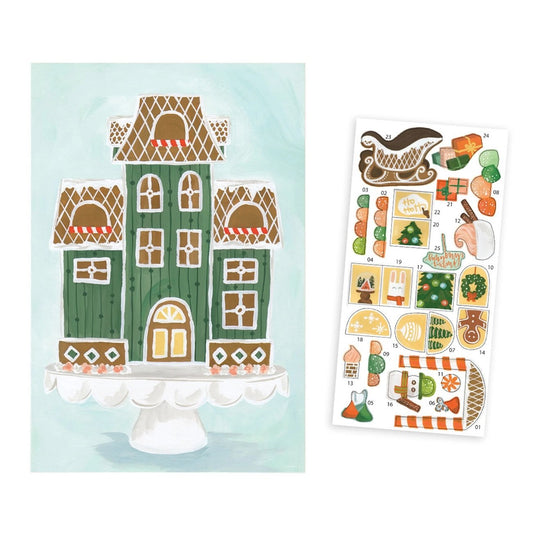 Christmas Countdown Calendar - Gingerbread House