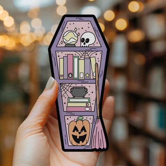 Coffin Bookshelf Magnetic Bookmark