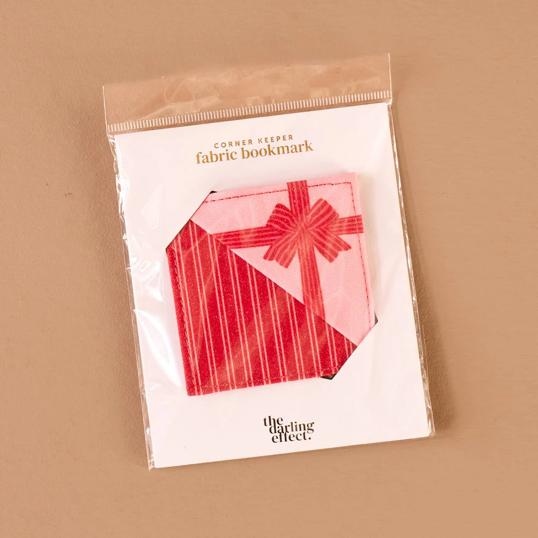 Corner Keeper Fabric Bookmark-Holiday Gift Bow Red