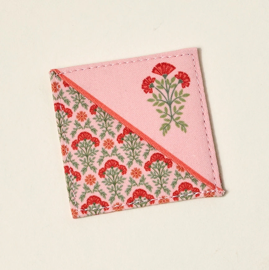 Corner Keeper Fabric Bookmark–Everbloom Dusty Rose