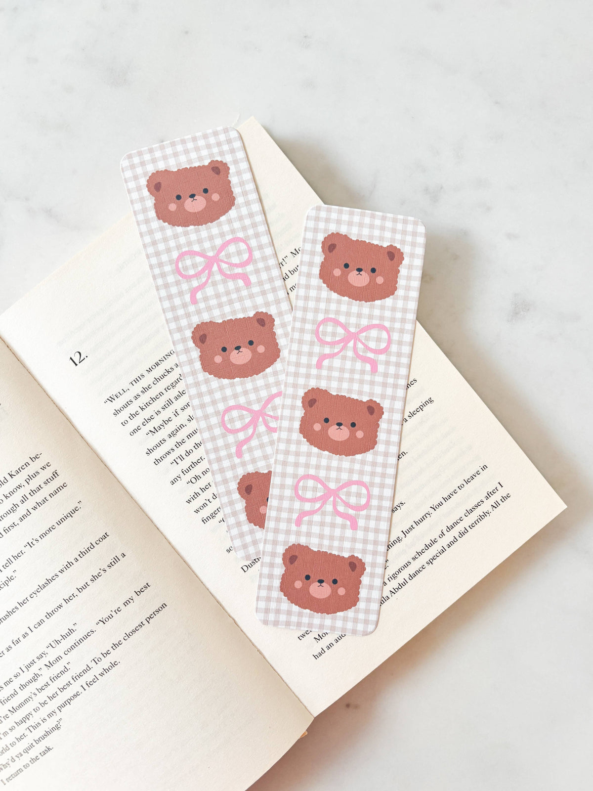 Cosy Teddy Bear Coquette Bookmark