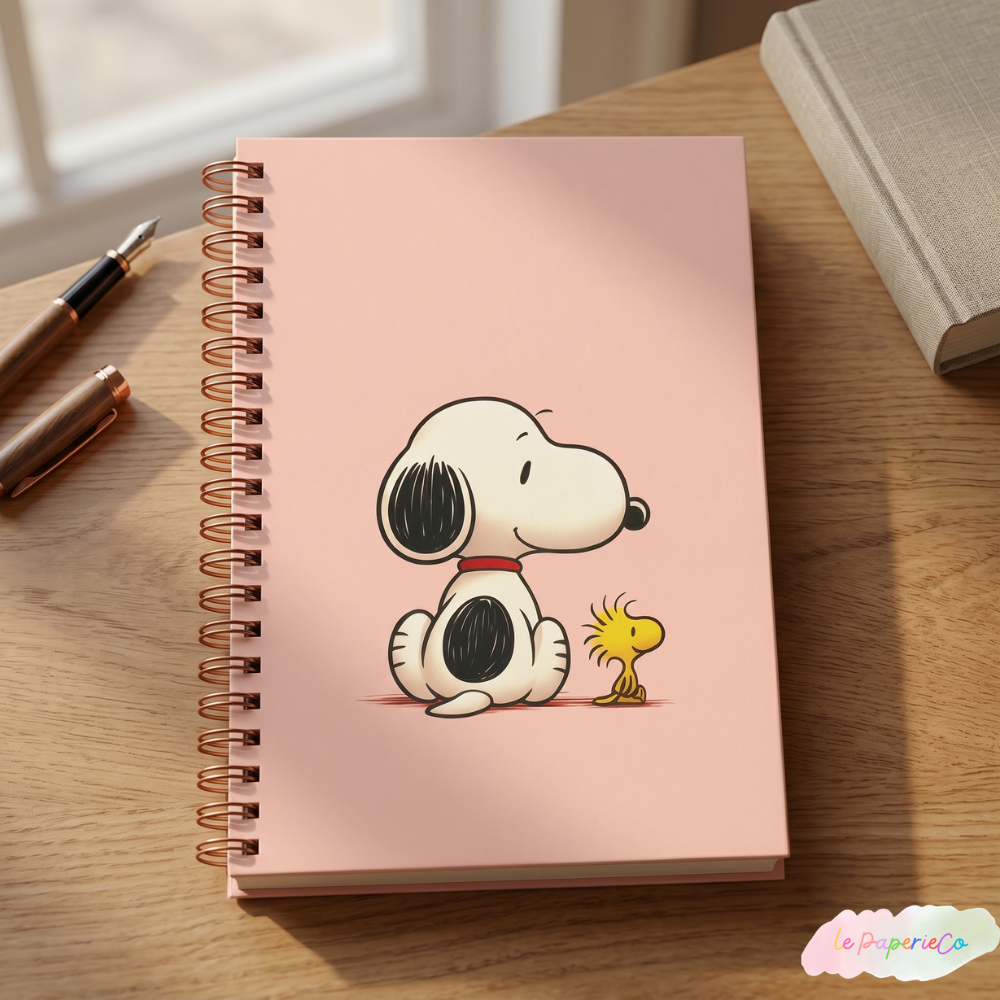 Cute Snoopy and Woodstock Notebook