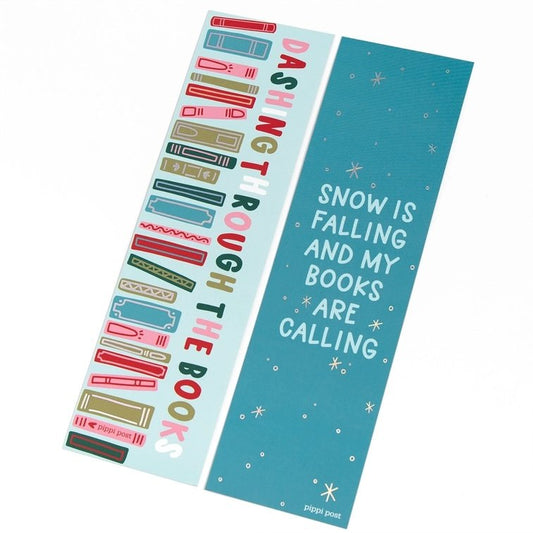 Dashing Through the Books Bookmark Set