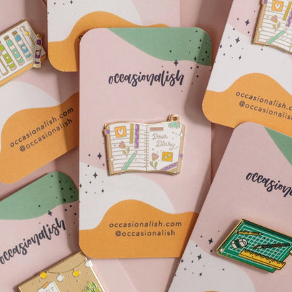 Dear Diary Enamel Pin