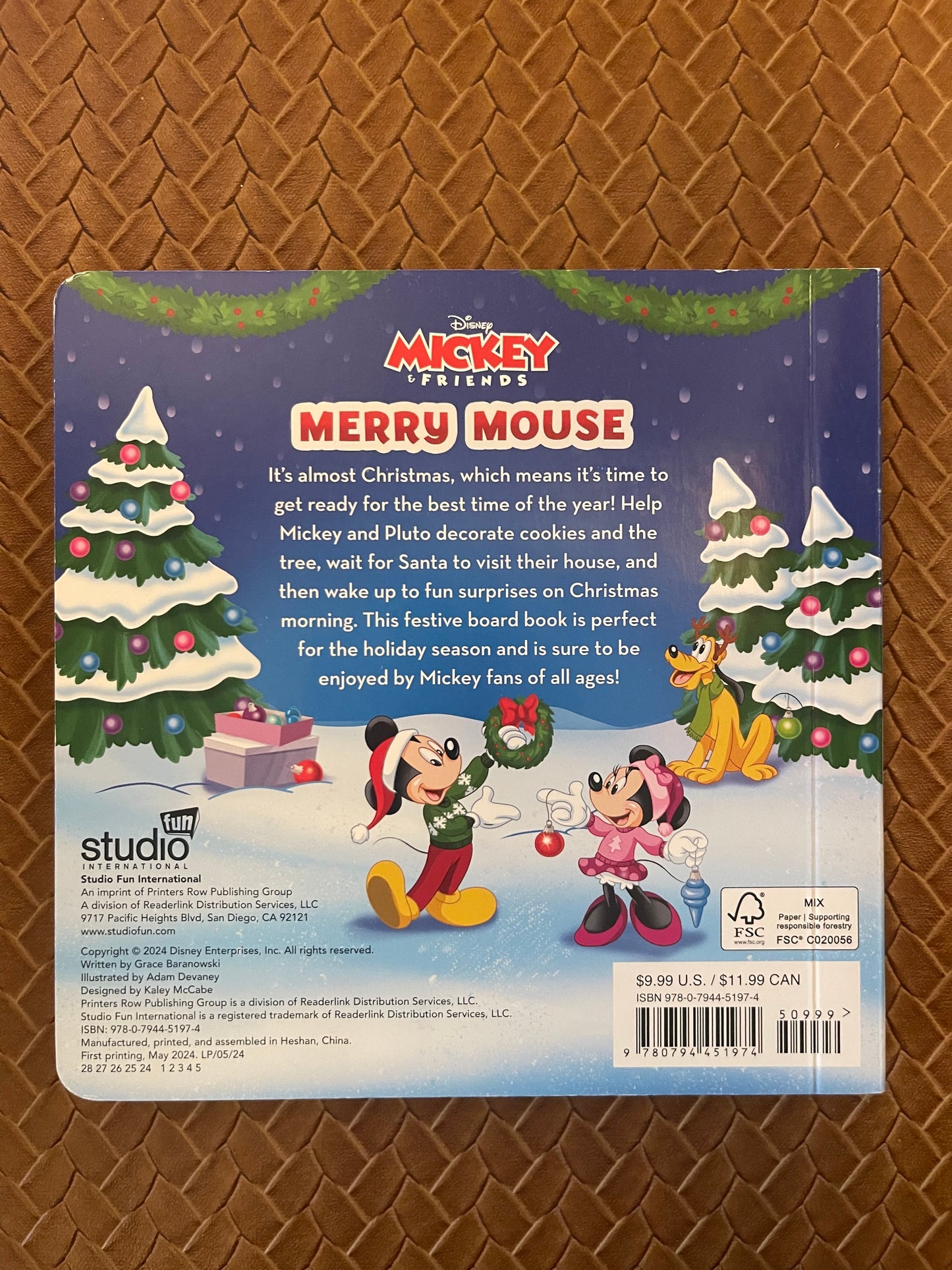 Disney Mickey: Merry Mouse (Push-Pull-Spin Stories) by Grace Baranowski (Board Book - New)