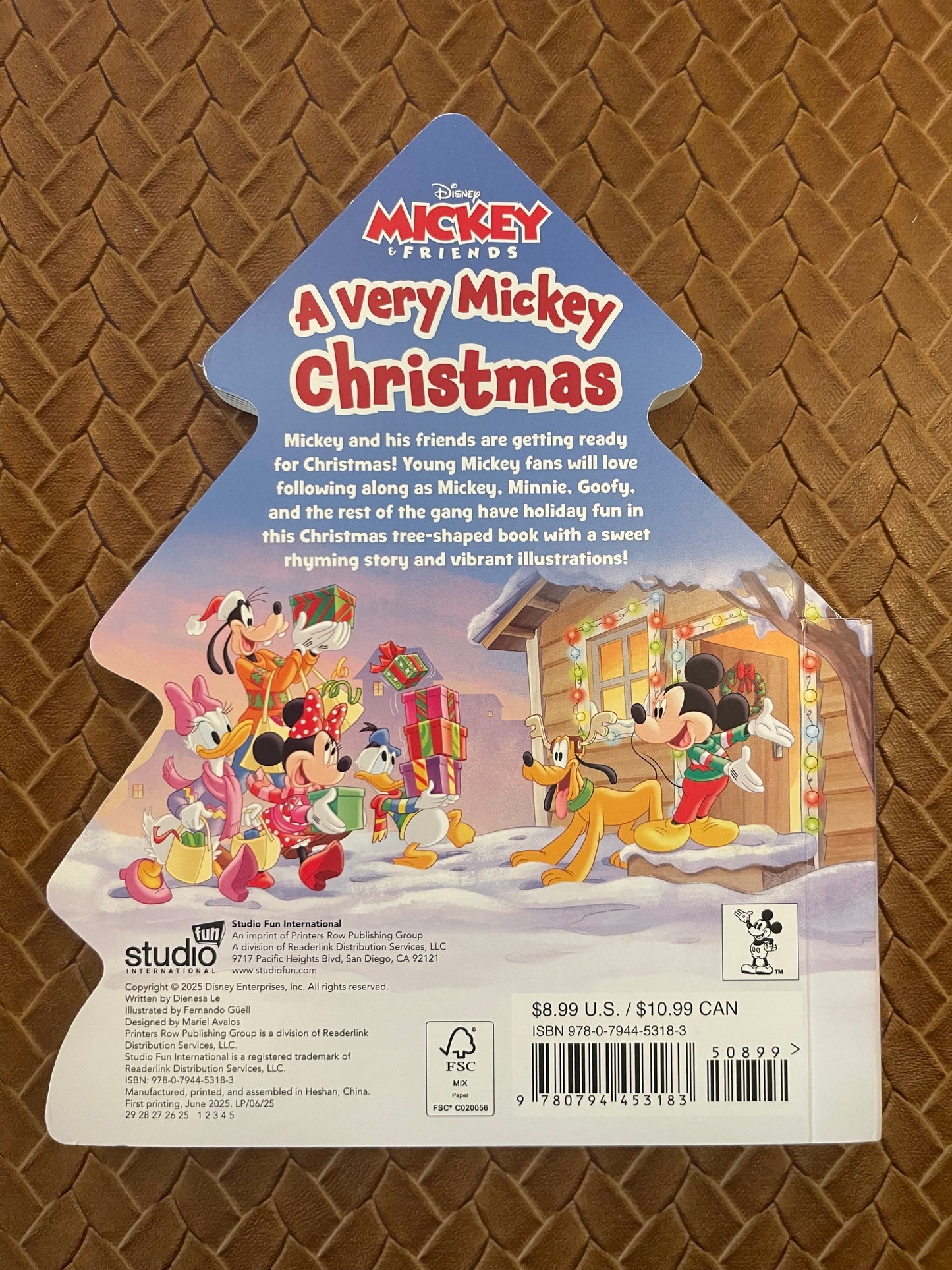 Disney Mickey & Friends: A Very Mickey Christmas by Dienesa Le, Fernando Guell (Board Book - New)