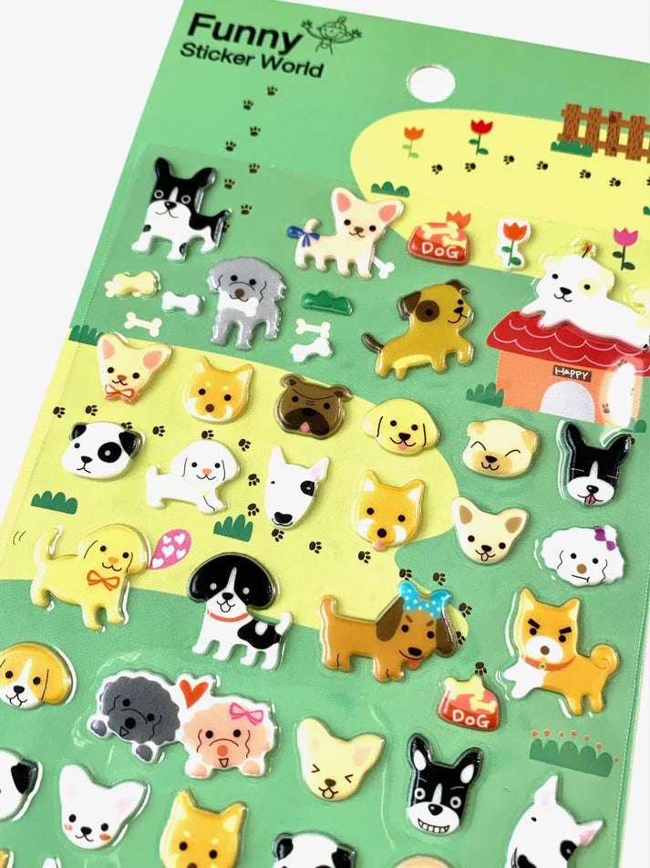 Dog Soft Puffy Stickers