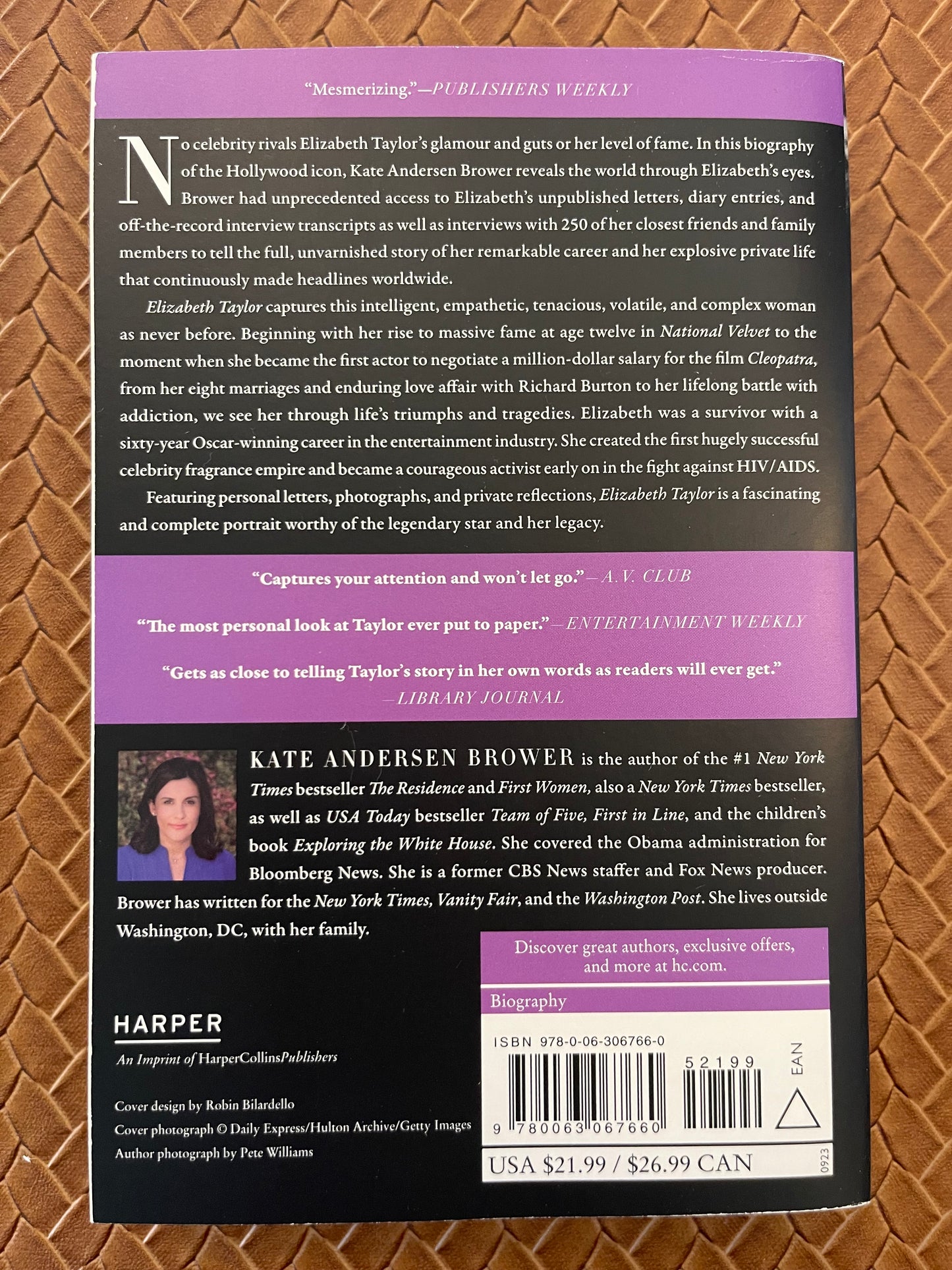 Elizabeth Taylor: The Grit & Glamour of an Icon by Kate Andersen Brower (Paperback)